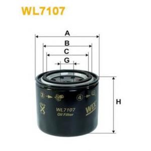 маслен филтър WIX FILTERS WL7107 