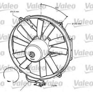 вентилатор, охлаждане на двигателя VALEO 696068 