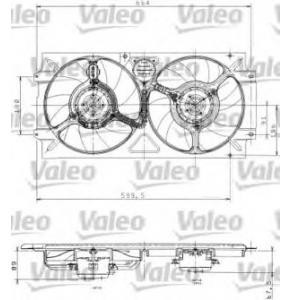 вентилатор, охлаждане на двигателя VALEO 698359 