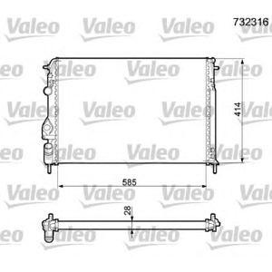 воден радиатор VALEO 732316 