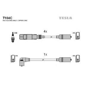 кабели за свещи - комплект запалителни кабели TESLA T104C