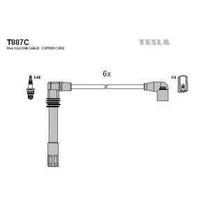 кабели за свещи - комплект запалителни кабели TESLA T887C 