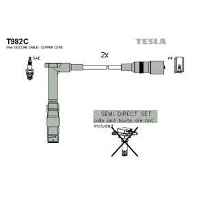кабели за свещи - комплект запалителни кабели TESLA T982C
