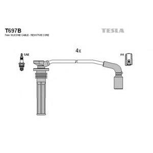 кабели за свещи - комплект запалителни кабели TESLA T697B 