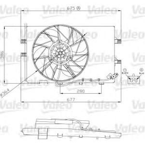 електрическа перка за охлаждане на двигател VALEO 696130 