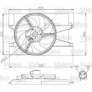 електрическа перка за охлаждане на двигател VALEO 696276 