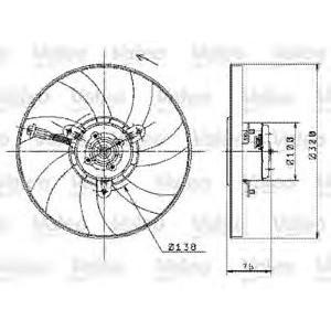 вентилатор, охлаждане на двигателя VALEO 698358 