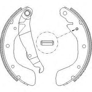 комплект спирачни челюсти WOKING Z4398.00 
