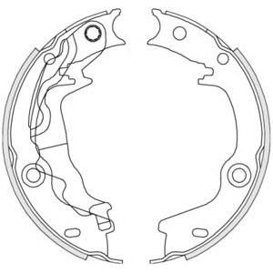 комплект спирачна челюст, ръчна спирачка WOKING Z4676.00 
