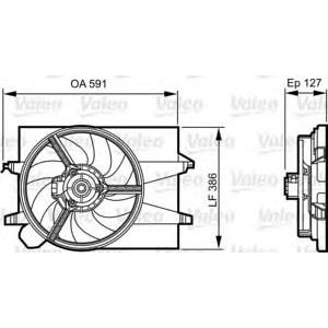електрическа перка за охлаждане на двигател VALEO 696278 