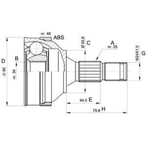 комплект каре за полуоска OPEN PARTS CVJ5176.10 