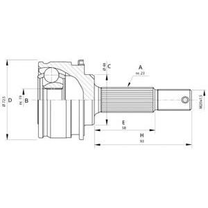 комплект каре за полуоска OPEN PARTS CVJ5196.10 