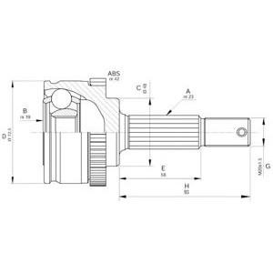 комплект каре за полуоска OPEN PARTS CVJ5197.10 