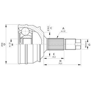 комплект каре за полуоска OPEN PARTS CVJ5224.10 