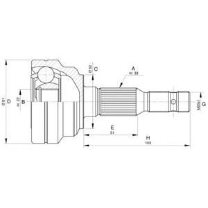 комплект каре за полуоска OPEN PARTS CVJ5281.10 