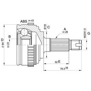 комплект каре за полуоска OPEN PARTS CVJ5282.10 