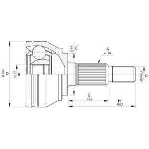 каре комплект, полуоска OPEN PARTS CVJ5694.10 