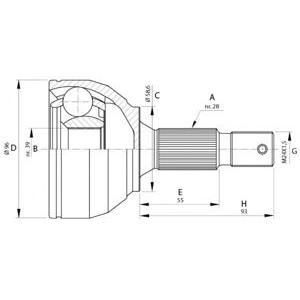 каре комплект, полуоска OPEN PARTS CVJ5695.10 