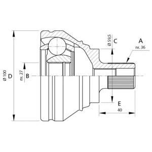 каре комплект, полуоска OPEN PARTS CVJ5699.10 