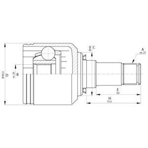 каре комплект, полуоска OPEN PARTS CVJ5702.20 