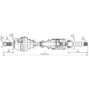 полуоска OPEN PARTS DRS6019.00