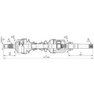 полуоска OPEN PARTS DRS6024.00