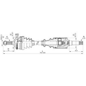 полуоска OPEN PARTS DRS6039.00