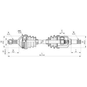 полуоска OPEN PARTS DRS6044.00