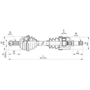 полуоска OPEN PARTS DRS6050.00