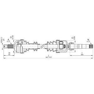 полуоска OPEN PARTS DRS6051.00 