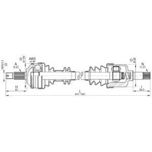 полуоска OPEN PARTS DRS6052.00