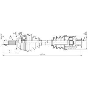 полуоска OPEN PARTS DRS6067.00 