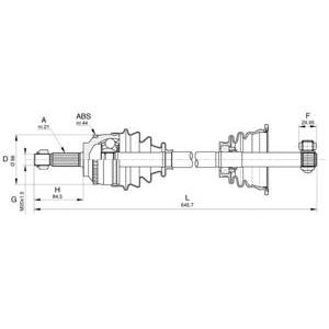 полуоска OPEN PARTS DRS6100.00
