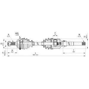 полуоска OPEN PARTS DRS6130.00