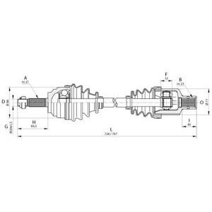 полуоска OPEN PARTS DRS6134.00