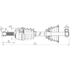полуоска OPEN PARTS DRS6135.00