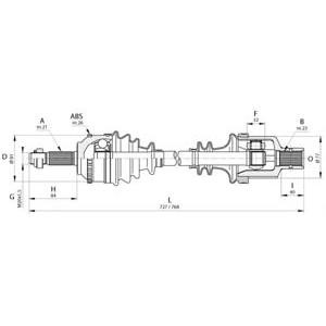 полуоска OPEN PARTS DRS6140.00