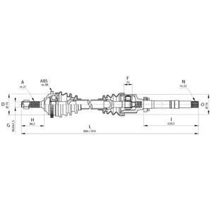 полуоска OPEN PARTS DRS6150.00