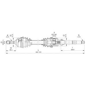 полуоска OPEN PARTS DRS6154.00