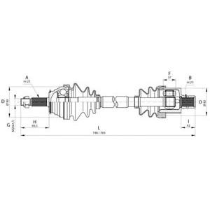 полуоска OPEN PARTS DRS6164.00