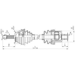 полуоска OPEN PARTS DRS6172.00