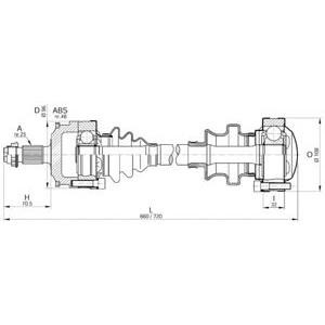 полуоска OPEN PARTS DRS6189.00 