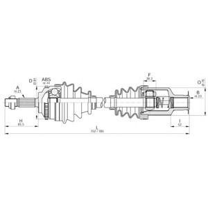 полуоска OPEN PARTS DRS6207.00