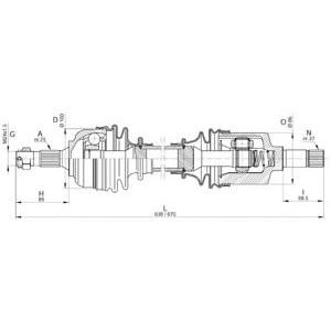 полуоска OPEN PARTS DRS6228.00
