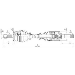 полуоска OPEN PARTS DRS6233.00 