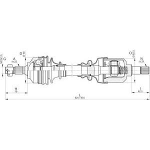 полуоска OPEN PARTS DRS6252.00 