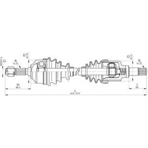 полуоска OPEN PARTS DRS6260.00