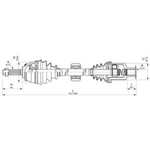 полуоска OPEN PARTS DRS6262.00