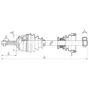 полуоска OPEN PARTS DRS6263.00 