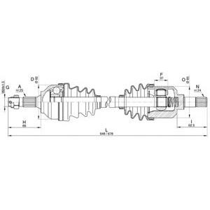 полуоска OPEN PARTS DRS6293.00